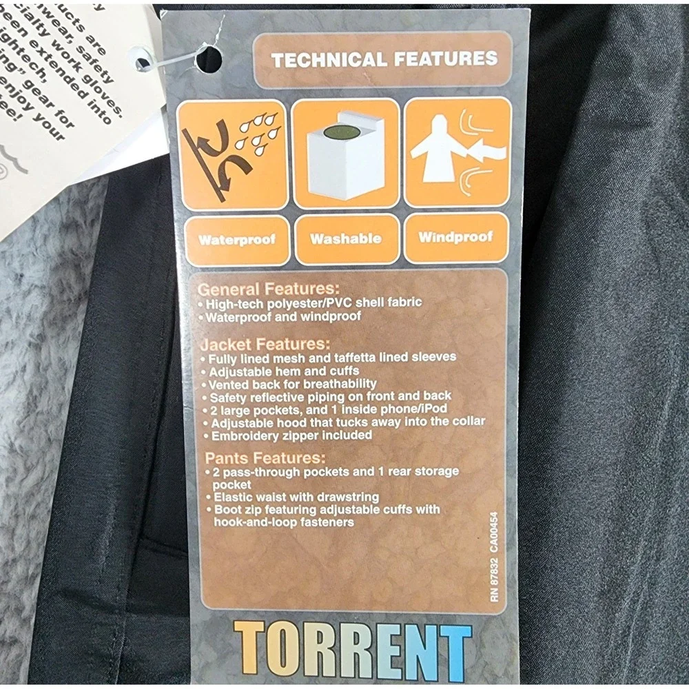 Viking Torrent Black Pants Men's Sz XL Waterproof Windproof NWT Outdoors